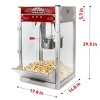SEVOBAL Popcorn Poppers Commercial Popcorn Maker with 16oz Kettle 1440W Steel Frame and Tempered Glass for Parties, Red, 17.83"*14.96"*30.2" - 3 of 4