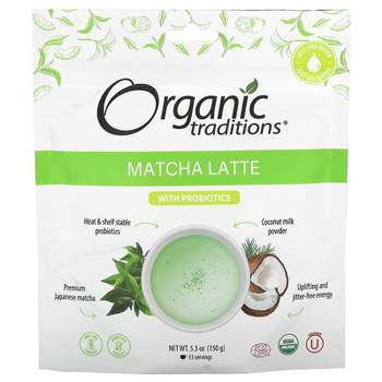 Organic Traditions Matcha Latte with Probiotics, 5.3 oz (150 g)