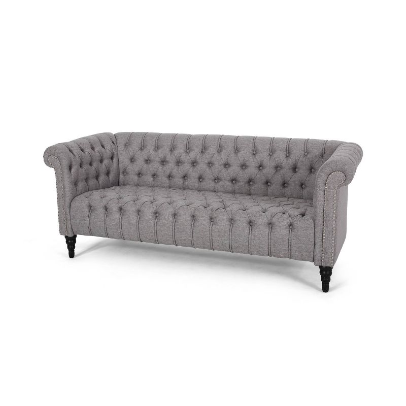 Barneyville Traditional Chesterfield Sofa Gray - Christopher Knight Home, 1 of 9