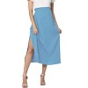 Clearlove Women's  Summer Mesh Slit Split Long Skirts High Waisted Maxi Skirts - 2 of 4
