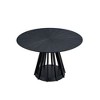 CAVINAS Round Dining Table 47.24" Wooden Dining Table for 4 with Sturdy Pedestal - 3 of 4