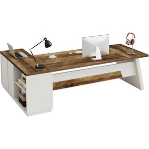 Tribesigns Modern 78" L-Shaped Executive Desk with Drawers and Lateral File Cabinet - 1 of 4