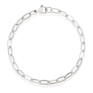 ELYA Women's Flat Square Medium 5mm Paperclip Bracelet - 8.5" - 1 of 4