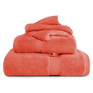 Egyptian Cotton Ultra Plush Quick Dry Towel and Washcloth Set by Blue Nile Mills - 1 of 4