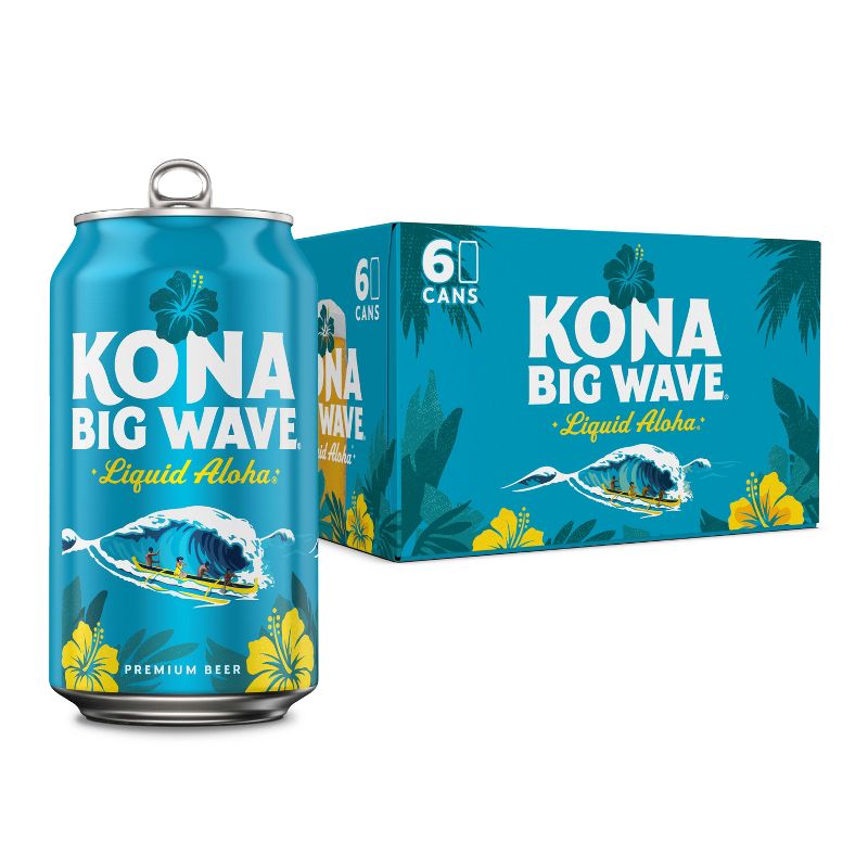 Kona Big Wave Golden Ale Beer - 6pk/12 fl oz Cans, 1 of 12