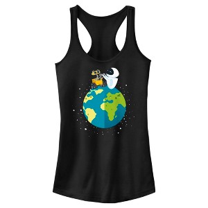 Juniors Womens Wall-E Earth Day Eco Robots Racerback Tank Top - 1 of 4
