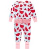 RuffleButts SoftSnooze Baby Girls Ruffle One Piece Convertible Pajamas - 2 of 4