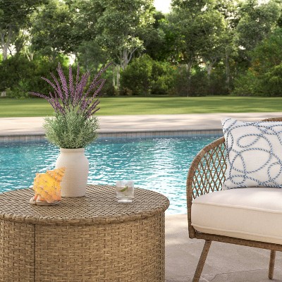 Condition photo showing New/Like New for 28" potted lavender outdoor patio artificial plant - threshold™ designed with studio mcgee