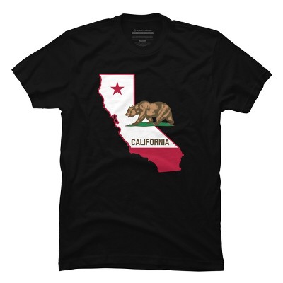 Design By Humans California State Pride Bear By T-Shirt
