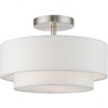 Livex Lighting Meridian 2 - Light Semi-Flush Mount in  Brushed Nickel - 4 of 4