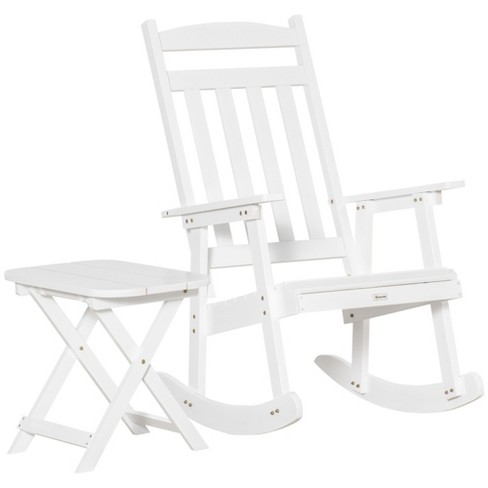 Outsunny Wooden Outdoor Rocking Chair, Target White Fur Rocking Chair