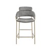 Meridian Furniture,Yara Grey Velvet Counter Stool - 3 of 4