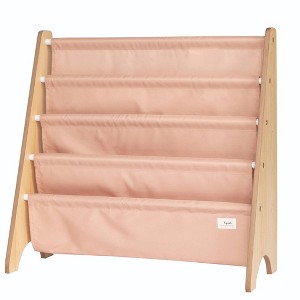 3 Sprouts Recycled Fabric Kids Bookcase, Toddler Bookshelf - Solid Clay - 1 of 4