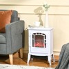 HOMCOM Free standing Electric Fireplace Stove, Fireplace Heater with Realistic Flame Effect, Overheat Safety Protection, 750W / 1500W - 3 of 4