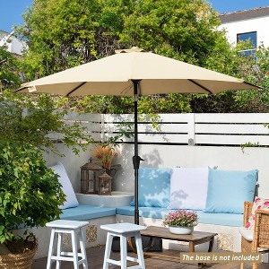 Sevobal Patio Umbrellas Outdoor Patio Market Umbrella with Crank and Tilt, Large Sunshade Umbrellas for Garden Poolside Beach, Beige, 108"*108"*96" - 1 of 4