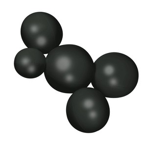 MINNIDIP Balloon Garland 5 Cluster in Black Satin - 1 of 4