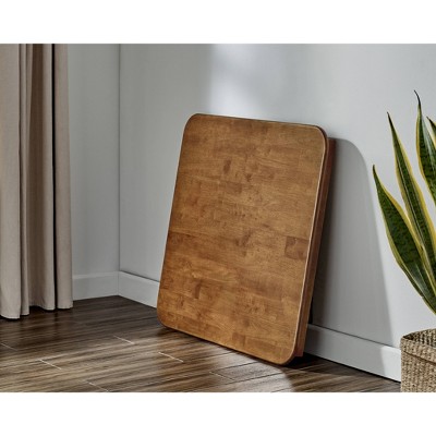Fruitwood Solid Wood Folding Card Table with Straight Edge