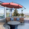 Outsunny 9' Offset Hanging Patio Umbrella, Cantilever Umbrella with Easy Tilt Adjustment, Cross Base and 8 Ribs for Backyard, Lawn, Garden - 3 of 4