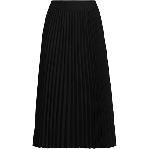 Women's Poly Crepe Pleated Midi Skirt