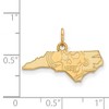 Black Bow Jewelry 14k Yellow Gold Plated Sterling Silver East Carolina Pirates NCAA Extra Small Pendant - 2 of 3