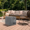 KHOMO GEAR Square Table Cover – Waterproof, Heavy-Duty Outdoor Furniture Cover in Grey – Fits Patio Coffee, Side, End & Small Square Tables - 21x17x21 - 2 of 4