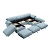 Massive U-Shaped Sectional Sofa with Storage Seats and Ottomans, 3-Seater in Modern Velvet, Plush Backrest and Cushions - 2 of 4