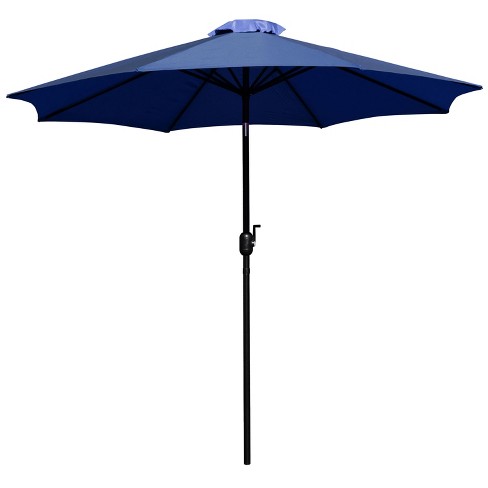 Merrick Lane 9' Round Uv Resistant Outdoor Patio Umbrella With Height ...