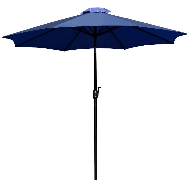 Merrick Lane 9' Round UV Resistant Outdoor Patio Umbrella With Height Lever And 33° Push Button Tilt, 1 of 14