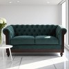 KTMBDW Accent Sofa, Chesterfield Loveseat Modern Velvet Couch Upholstered Sofa with Tufted Back for Living Room - 3 of 4