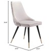 Zuo Piccolo Dining Chair (Set of 2) Gray - 3 of 4