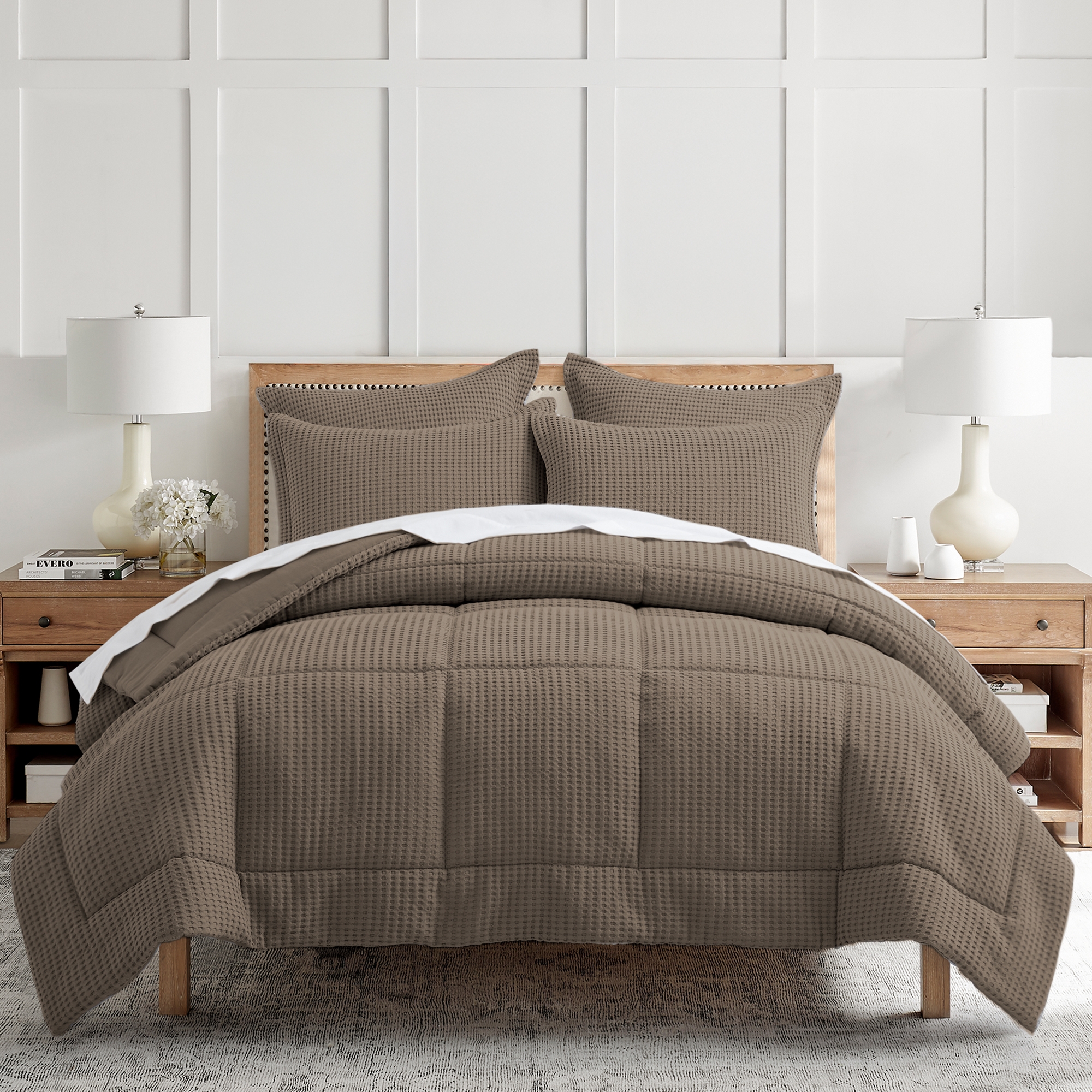 Mills Waffle Latte King Comforter Set - Levtex Home