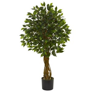 HomeStock  6.5 ft. Artificial Ficus Tree in Pot for Indoor/Outdoor - 1 of 4