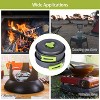 LakeForest"9Pcs Camping Cookware Set – Lightweight Aluminum Pots, Pans, and Cooking Gear for Outdoor Hiking"Grey - 3 of 4