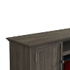 Festivo 72" Vintage TV Stand for TVs up to 70" with Electric Fireplace Brown: MDF Media Console, Storage - 4 of 4