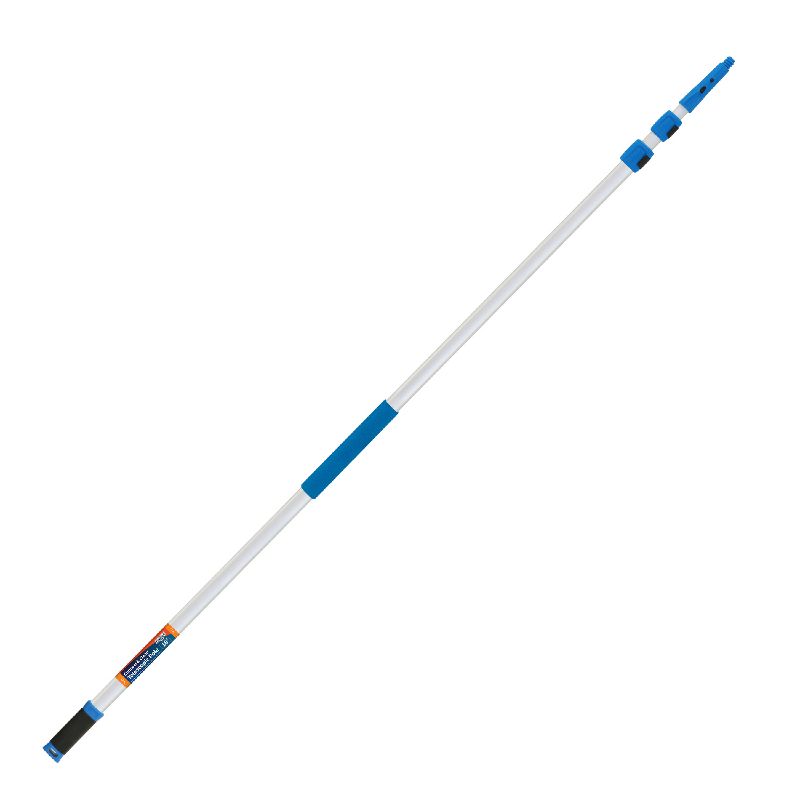 Unger Telescoping 18 ft. L X 2 in. D Aluminum Extension Pole Blue/White, 1 of 7