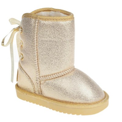 bebe Toddler Girl's Sparkle Lace-Up Winter Boots - Cozy, Stylish, and Durable