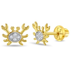 Girls' Curious Crab Screw Back 14k Gold Earrings - In Season Jewelry - 1 of 3