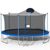 VisioGear Trampolines, Trampoline with Safety Enclosure Net, Trampoline with Basketball Hoop, Green, 189"*189"*130.5" - 4 of 4