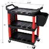 KTMBDW Auto Detailing Cart with Wheels, 3 Tier Rolling Detail Cart, Car Wash Organizer Cart for Detailers Garage, Workshop - 4 of 4