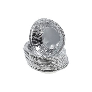 Unique Bargains Cupcake Liners Small Round Disposable Egg-tart Cups Aluminum Foil Silver Tone 50 Pcs - 1 of 4