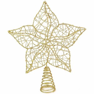 Ornativity Glittered Star Tree Topper - Gold - 1 of 4