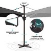Crestlive Products 9x11.5FT Cantilever Umbrella UV30+ Outdoor 360 Degree Rotation Offset Umbrella 6 Heights Adjustable with Base - 3 of 4