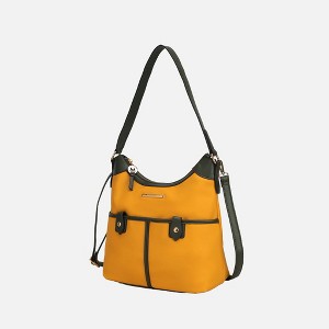 MKF Collection Harper Vegan Color Block Leather Women’s Shoulder Hobo Bag by Mia K - 1 of 4