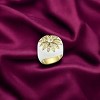 Slickblue Chic IP Gold Plated Brass Ring with Clear Synthetic Crystal - Fashion Jewelry for Women, Size 5-10 - 2 of 4