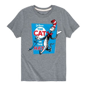 Boys' - Dr. Seuss - The Cat In The Hat Book Cover Short Sleeve Graphic T-Shirt - 1 of 4