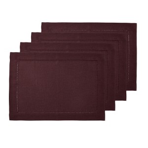 Solino Home Linen Classic Hemstitch Placemats - 1 of 4