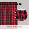 Garvee Buffalo Plaid Gingham Rod Pocket Half Window Cafe Curtains Kitchen Bathroom Window - 2 of 4