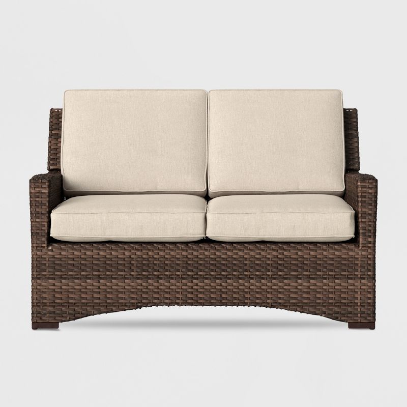 Halsted Wicker Outdoor Patio Loveseat - Threshold™, 1 of 9