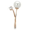 Slickblue Women's Open Ring with Synthetic Pearl and Heart Crystal, Rose Gold Stainless Steel, Sizes 5–10 - 4 of 4