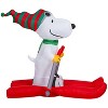 4.5’ Peanuts Snoopy on Skis Christmas Indoor/Outdoor Lighted Inflatable - 2 of 4